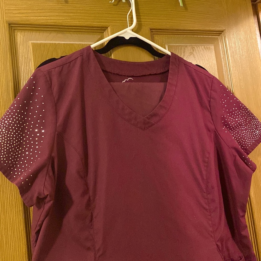Large Maroon Butter-soft Scrub Set